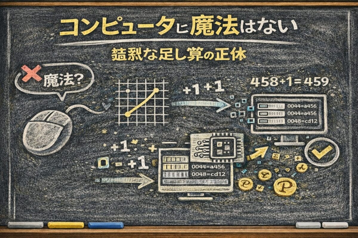 コンピュータに魔法はない。マウスを1ミリ動かすたびに起きる"猛烈な足し算"の正体