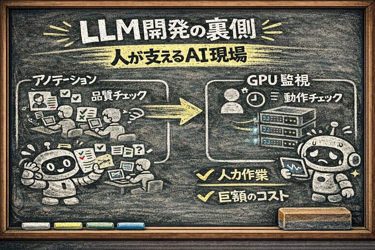 LLM開発の裏側｜人力アノテーションとGPU監視の現実を解説