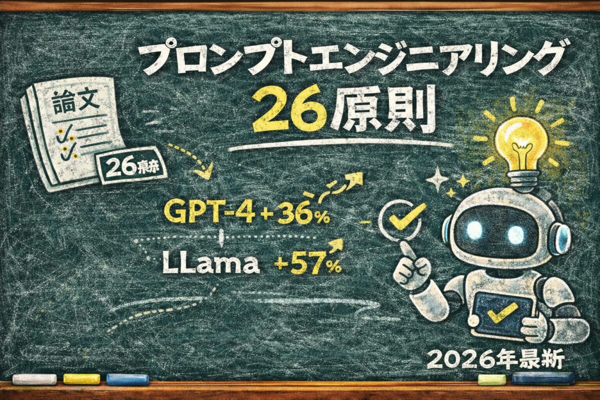 【論文解説】プロンプトエンジニアリング26原則｜GPT-4精度36%改善・Llama57%向上の実証手法【2026年最新】