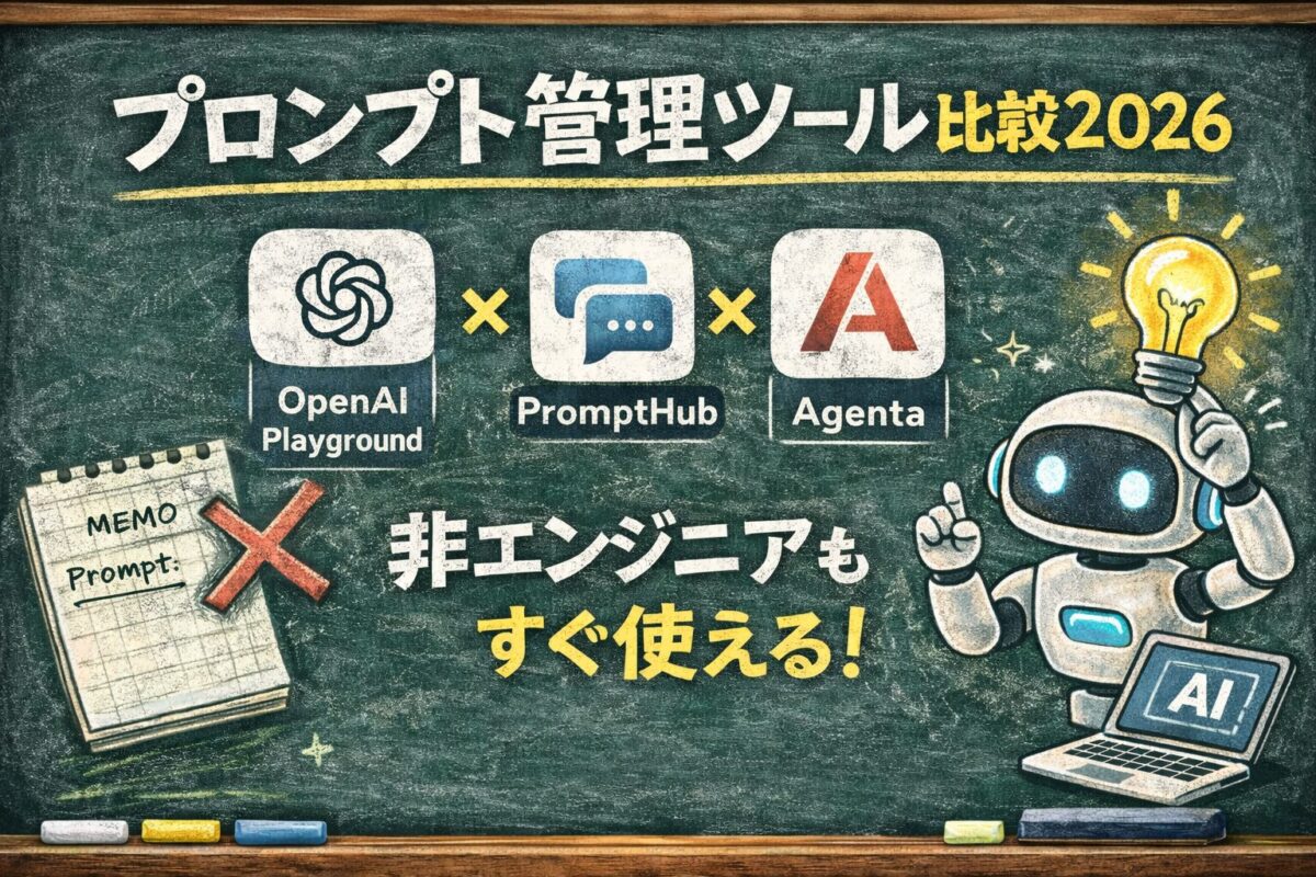 プロンプト管理ツール比較2026｜非エンジニアが今すぐ使えるOpenAI Playground・PromptHub・Agenta完全ガイド