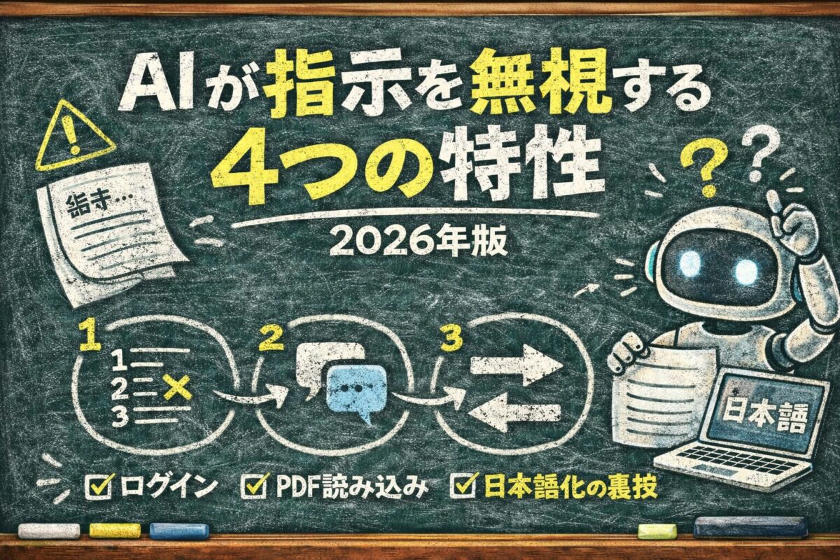 AIが指示を無視する「4つの特性」を知ってプロンプト精度を最大化する方法