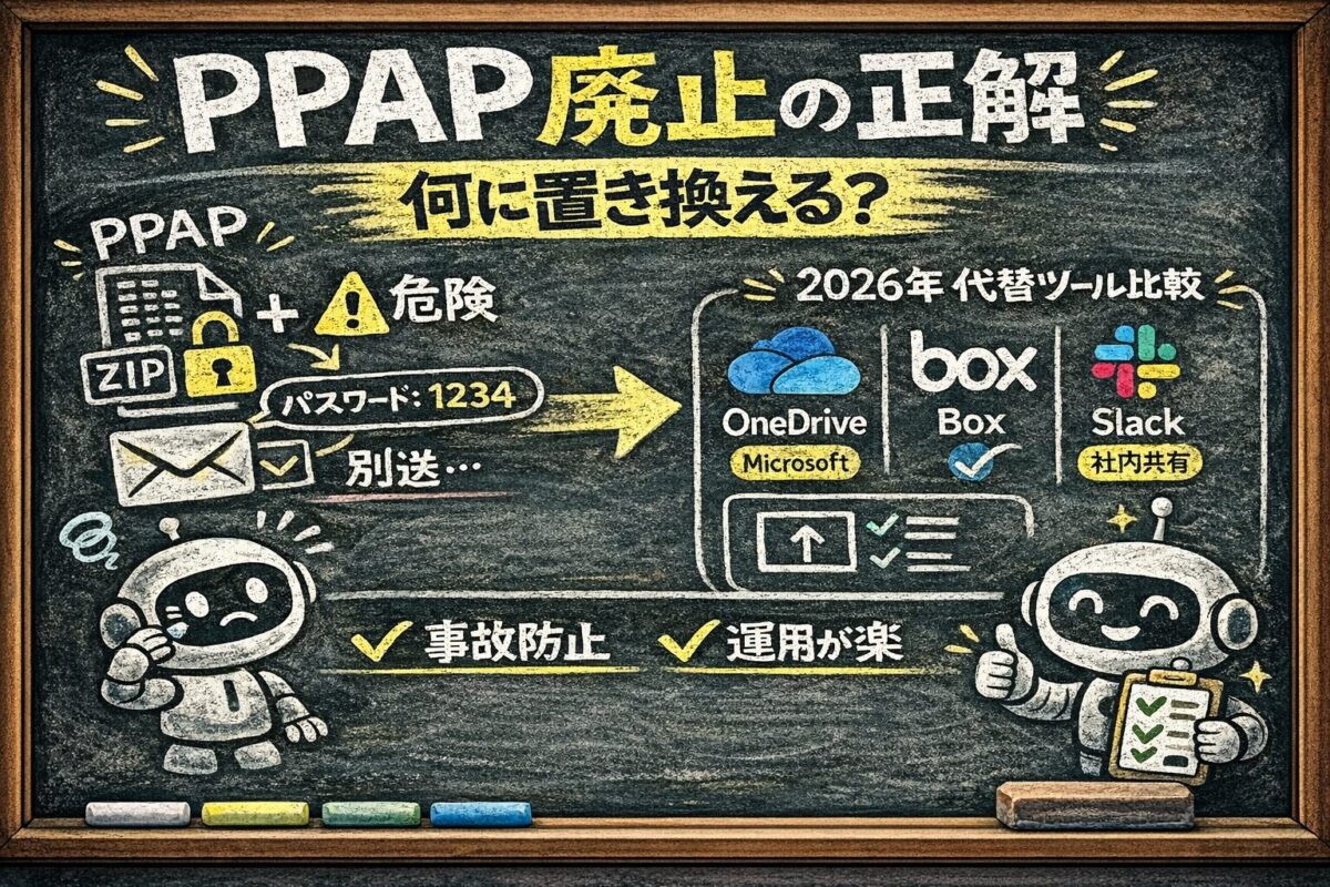 PPAP廃止の正解｜2026年代替ツール比較と情シスが直面する移行の落とし穴
