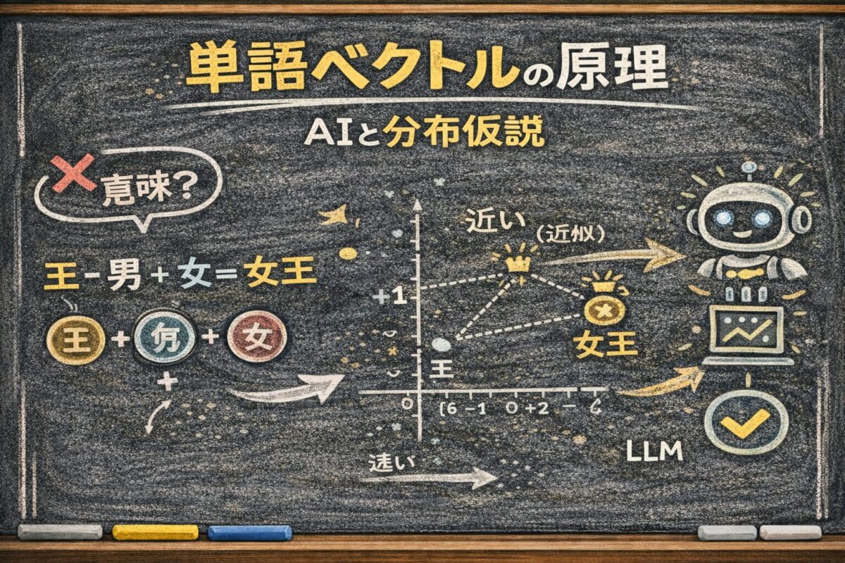 単語ベクトルの原理｜AIは「分布仮説」で言葉の意味をどう計算するのか？