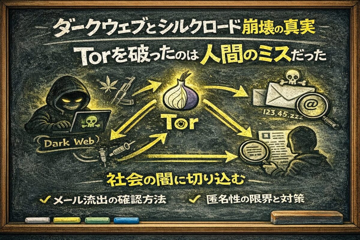 ダークウェブとシルクロード崩壊の真実｜Torを破ったのは人間のミスだった