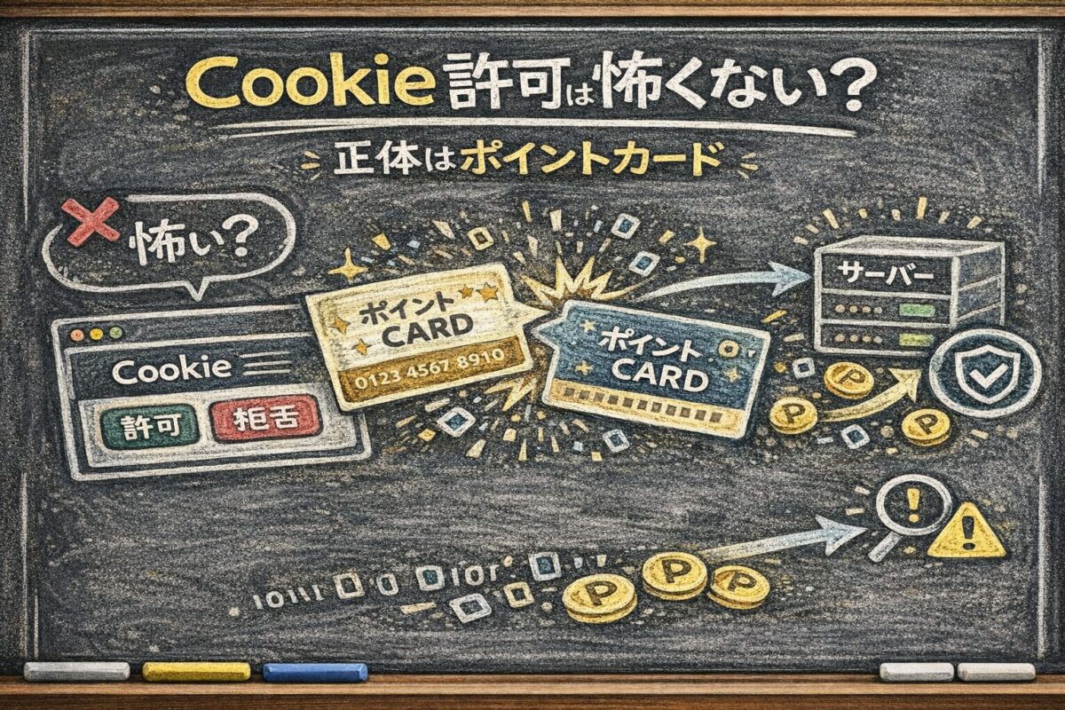Cookie許可は怖くない？正体はポイントカード！仕組みとリスク解説