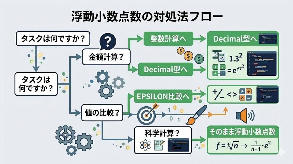 IEEE 754倍精度浮動小数点数の64bit構造図