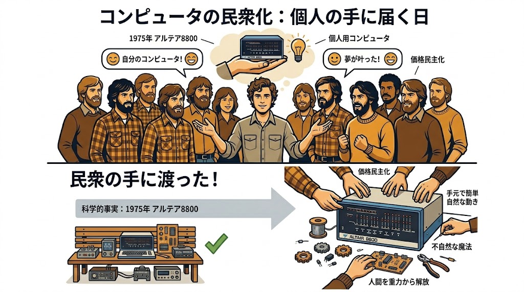 パソコンの誕生:コンピュータが「民衆の手に渡った」日