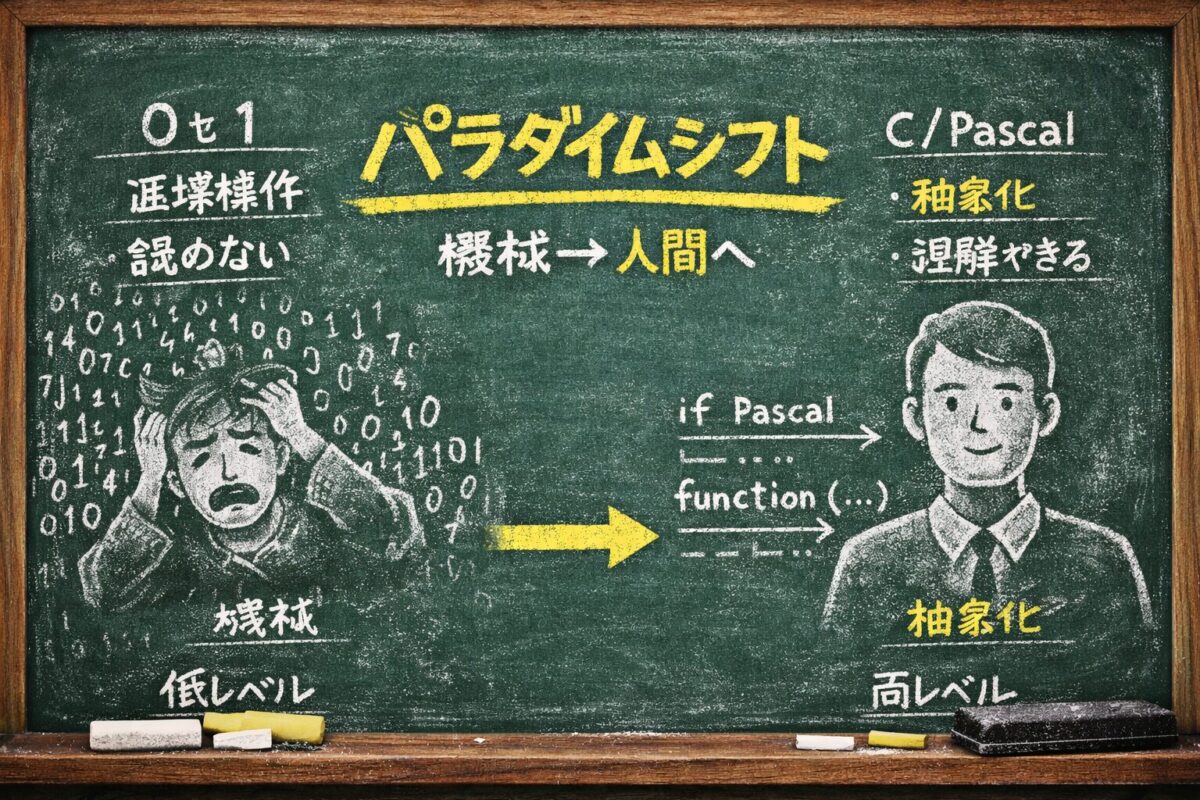 プログラミング言語の歴史を変えた「パラダイムシフト」とは？0と1の地獄からの脱出