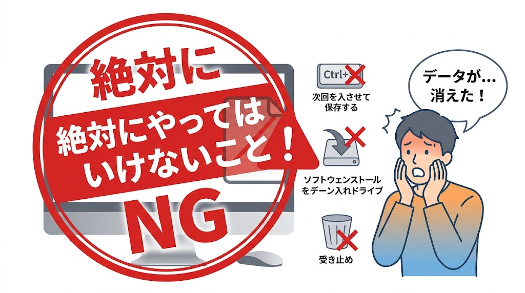 ファイルが消えた時にやってはいけないこと
