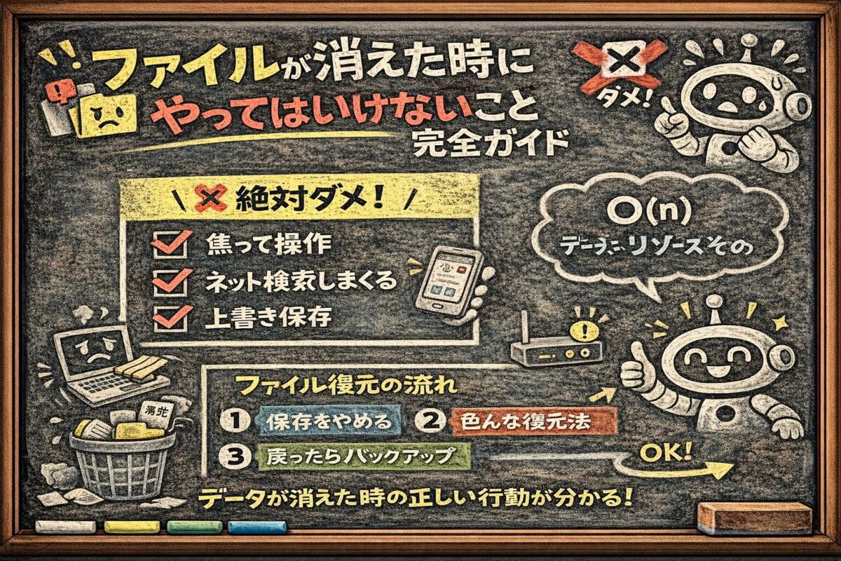 ファイルが消えた時にやってはいけないこと完全ガイド