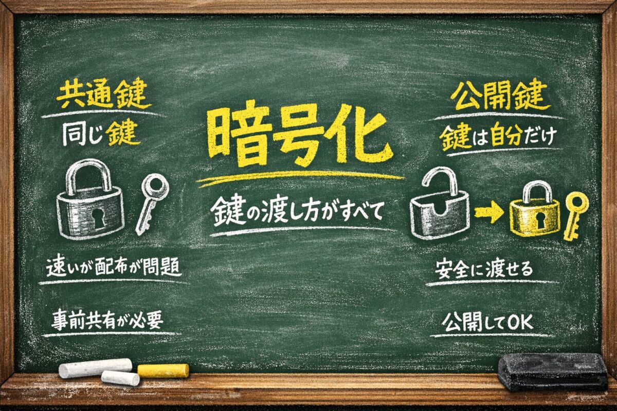 暗号化とは？南京錠の比喩で理解する共通鍵・公開鍵方式