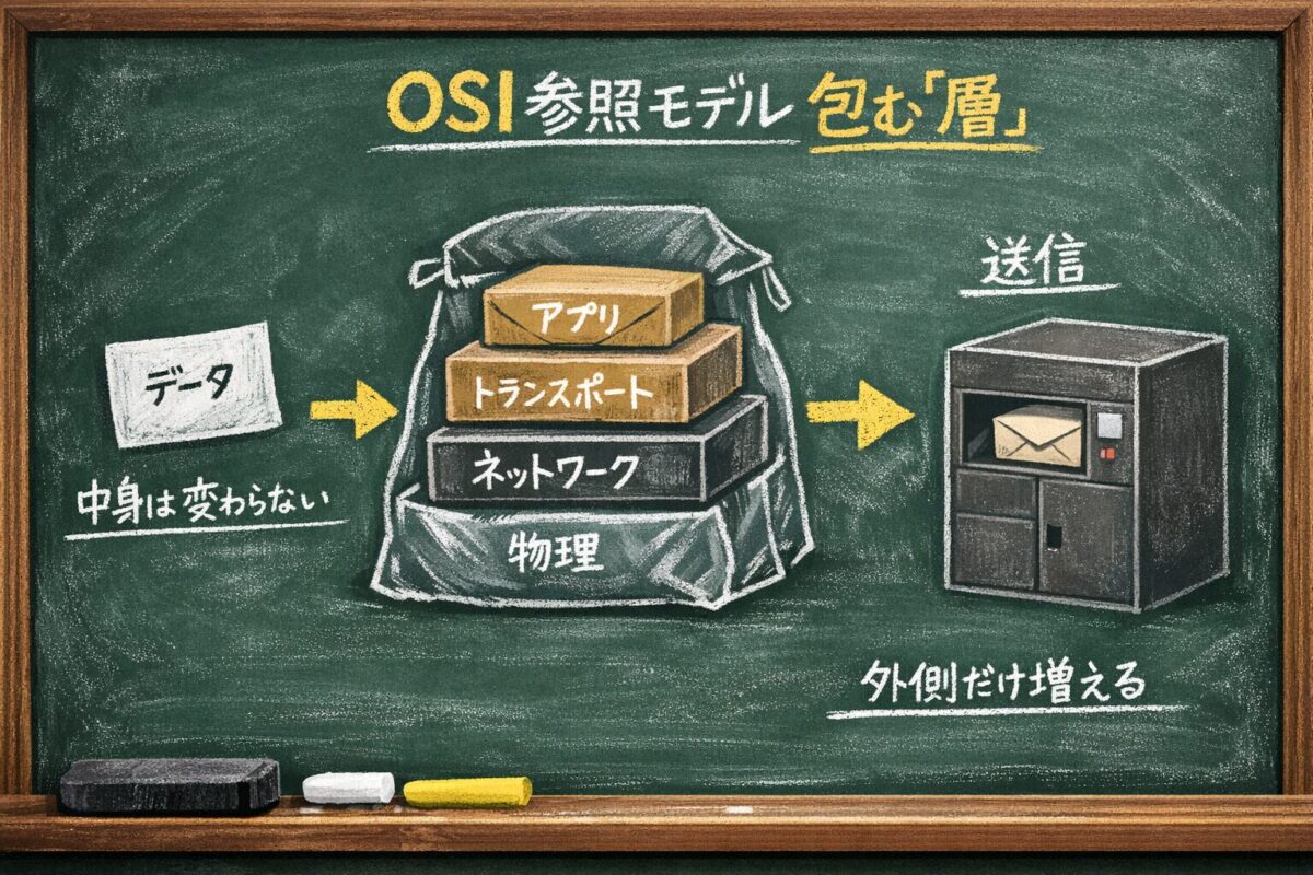 OSI参照モデルとは？手紙の包み込みで理解する7層の仕組み