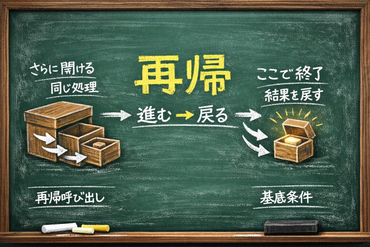 再帰とは？入れ子の箱で理解するプログラミングの仕組み