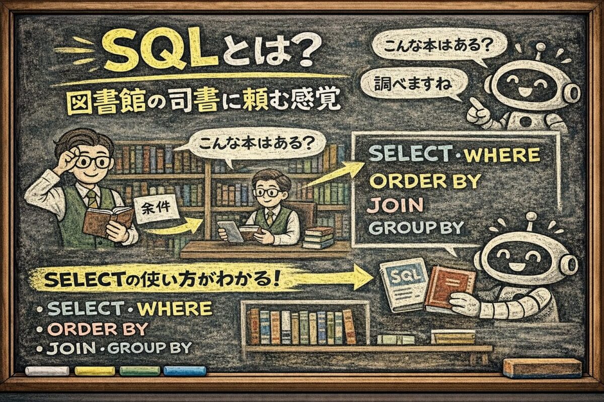 SQLとは？図書館の司書に頼む感覚でわかるSELECT入門