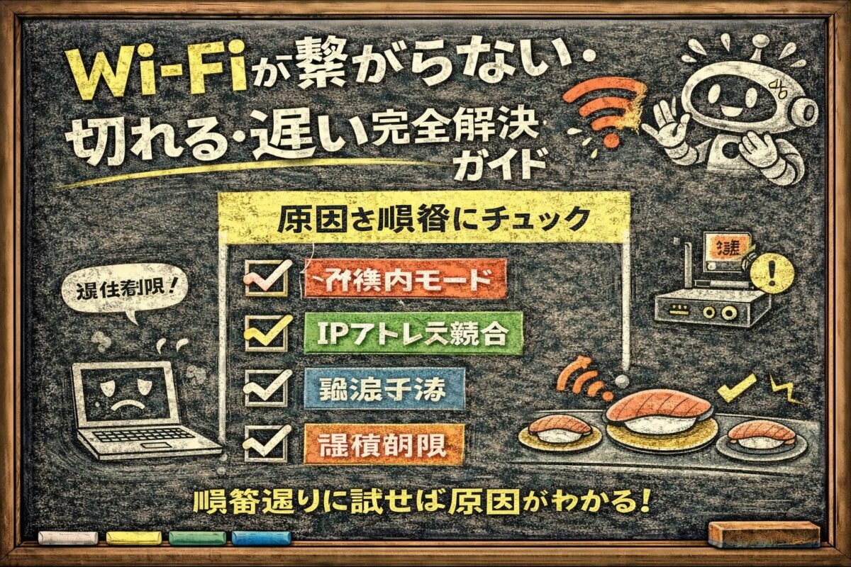 Wi-Fiが繋がらない・切れる・遅い完全解決ガイド